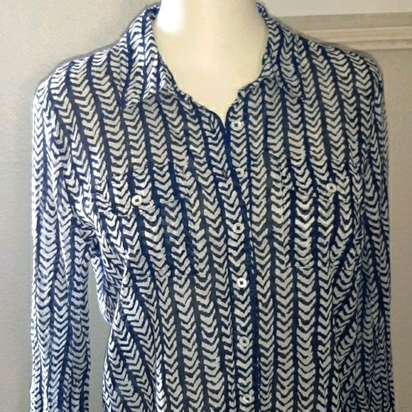 J. Crew Long sleeve sheer Blouse - Picture 2 of 6